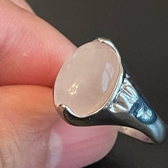 Elegant Rose quartz S925 silver ring - Picture 5 of 9